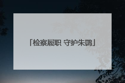 检察履职 守护朱鹮