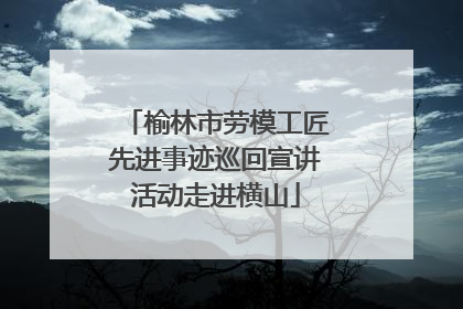 榆林市劳模工匠先进事迹巡回宣讲活动走进横山
