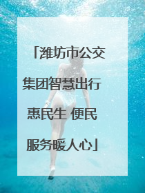 潍坊市公交集团智慧出行惠民生 便民服务暖人心