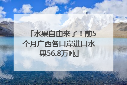水果自由来了！前5个月广西各口岸进口水果56.8万吨