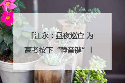 江永：昼夜巡查 为高考按下“静音键”