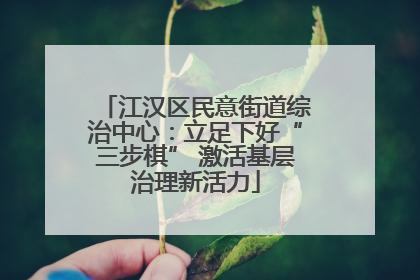 江汉区民意街道综治中心：立足下好“三步棋” 激活基层治理新活力