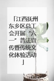 江西抚州东乡区总工会开展“六一”普法宣传暨传统文化体验活动