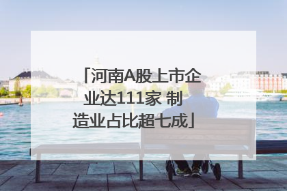 河南A股上市企业达111家 制造业占比超七成