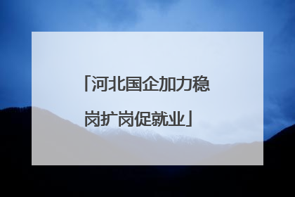 河北国企加力稳岗扩岗促就业