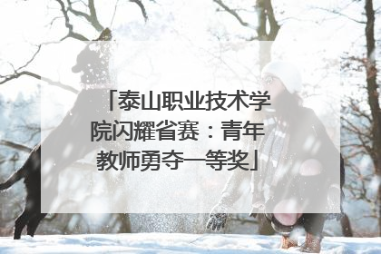 泰山职业技术学院闪耀省赛：青年教师勇夺一等奖