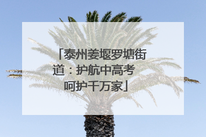 泰州姜堰罗塘街道：护航中高考 呵护千万家