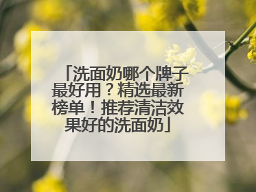 洗面奶哪个牌子最好用？精选最新榜单！推荐清洁效果好的洗面奶