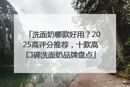 洗面奶哪款好用？2025高评分推荐，十款高口碑洗面奶品牌盘点