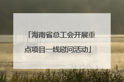 海南省总工会开展重点项目一线慰问活动