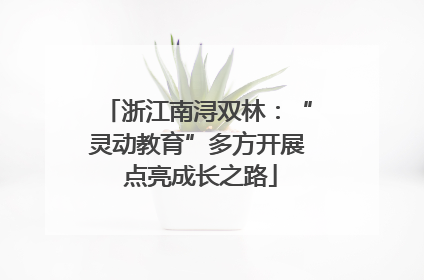 浙江南浔双林：“灵动教育”多方开展 点亮成长之路