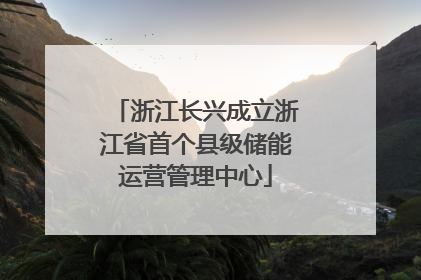 浙江长兴成立浙江省首个县级储能运营管理中心