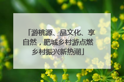 游桃源、品文化、享自然，肥城乡村游点燃乡村振兴新热潮
