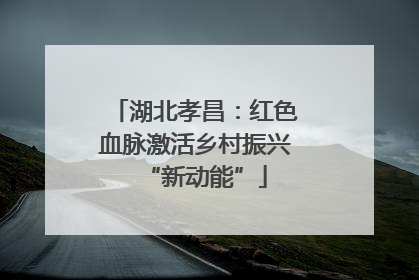 湖北孝昌：红色血脉激活乡村振兴“新动能”