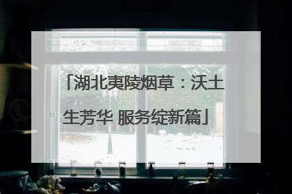 湖北夷陵烟草：沃土生芳华 服务绽新篇