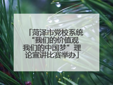 菏泽市党校系统“我们的价值观 我们的中国梦”理论宣讲比赛举办