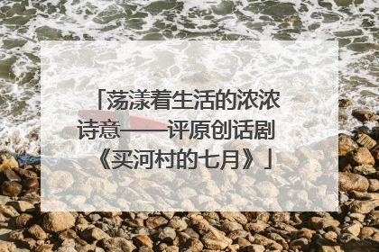 荡漾着生活的浓浓诗意——评原创话剧《买河村的七月》