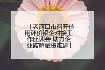 老河口市召开信用评价银企对接工作座谈会 助力企业破解融资难题