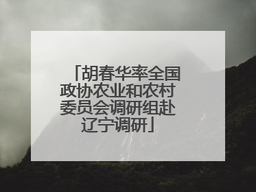 胡春华率全国政协农业和农村委员会调研组赴辽宁调研