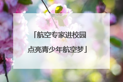 航空专家进校园 点亮青少年航空梦