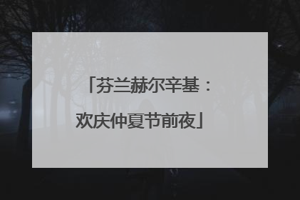 芬兰赫尔辛基：欢庆仲夏节前夜
