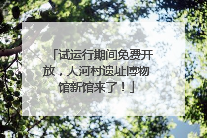 试运行期间免费开放，大河村遗址博物馆新馆来了！