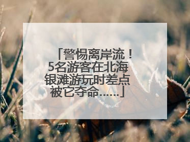 警惕离岸流！5名游客在北海银滩游玩时差点被它夺命……