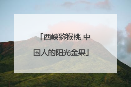 西峡猕猴桃 中国人的阳光金果