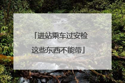 进站乘车过安检 这些东西不能带