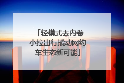 轻模式去内卷 小拉出行撬动网约车生态新可能