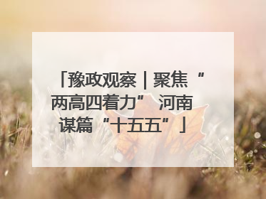 豫政观察｜聚焦“两高四着力” 河南谋篇“十五五”
