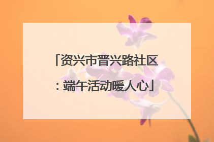 资兴市晋兴路社区：端午活动暖人心