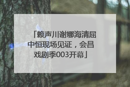 赖声川谢娜海清屈中恒现场见证，会昌戏剧季003开幕