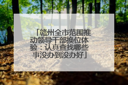 赣州全市范围推动领导干部换位体验：认真查找哪些事没办到没办好