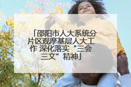 邵阳市人大系统分片区观摩基层人大工作 深化落实“三会三文”精神