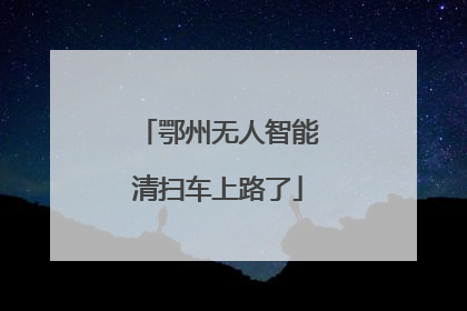 鄂州无人智能清扫车上路了