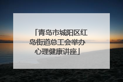 青岛市城阳区红岛街道总工会举办心理健康讲座