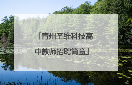 青州圣维科技高中教师招聘简章