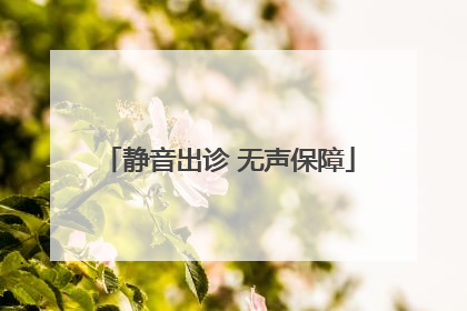 静音出诊 无声保障
