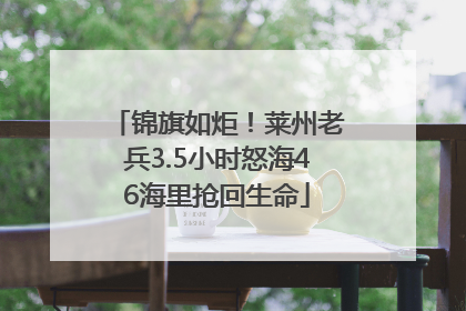 锦旗如炬！莱州老兵3.5小时怒海46海里抢回生命