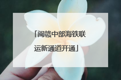 闽赣中部海铁联运新通道开通