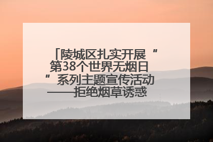 陵城区扎实开展“第38个世界无烟日”系列主题宣传活动——拒绝烟草诱惑 对第一支烟说不