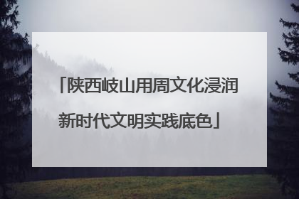 陕西岐山用周文化浸润新时代文明实践底色