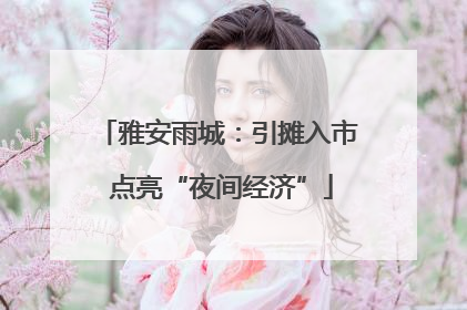 雅安雨城：引摊入市 点亮“夜间经济”