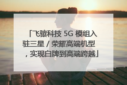 飞骧科技 5G 模组入驻三星 / 荣耀高端机型，实现白牌到高端跨越