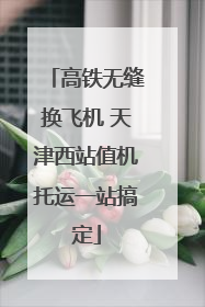高铁无缝换飞机 天津西站值机托运一站搞定