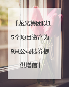 龙光集团以15个项目资产为9只公司债券提供增信