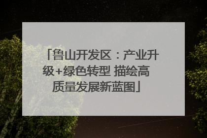 鲁山开发区：产业升级+绿色转型 描绘高质量发展新蓝图