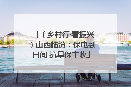 （乡村行·看振兴）山西临汾：保电到田间 抗旱保丰收
