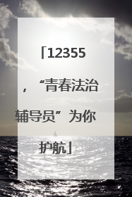 12355，“青春法治辅导员”为你护航